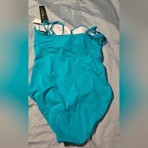 La Blanca Women's Standard Island Goddess Bandeau One Piece Swimsuit #629 - Picture 3 of 7